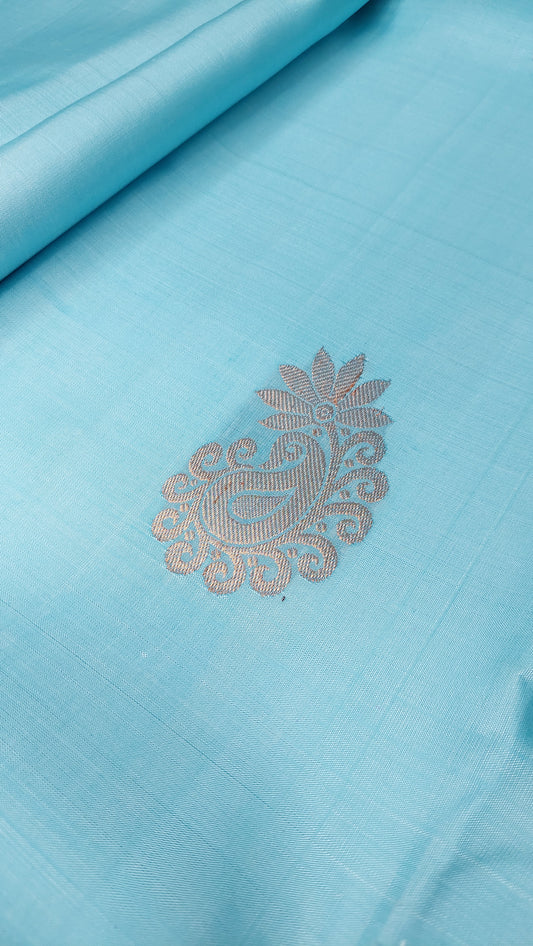 LIGHT BLUE KANJIPURAM