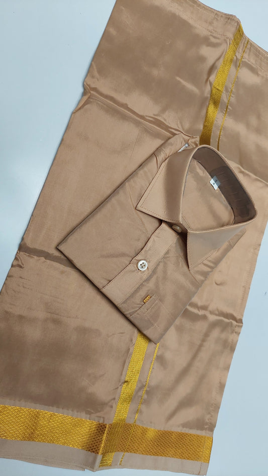 ROSE GOLD DHOTI & SHIRT