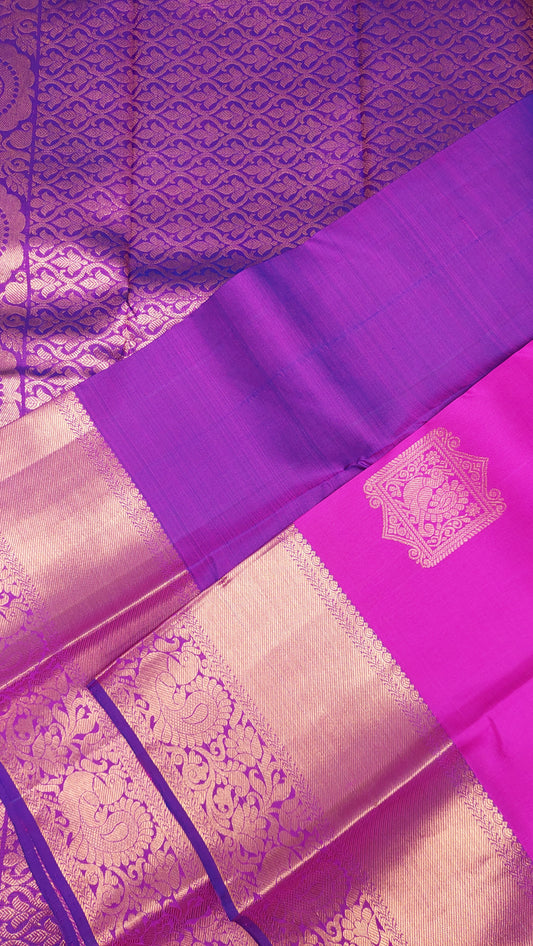 MAGENTA & PURPLE KANJIPURAM