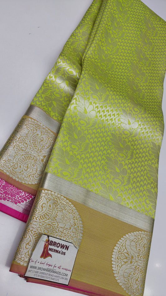 NEON GREEN & HOT PINK SAREE