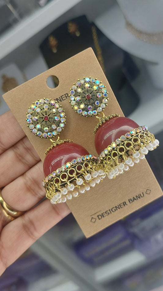 ANTIQUE GOLD JUMKHAS E0235