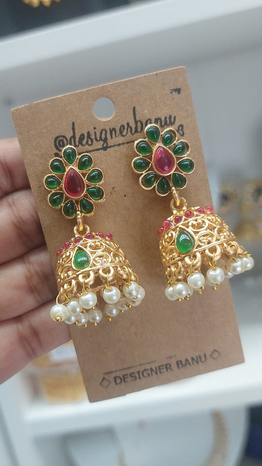 ANTIQUE GOLD BUGET EARRINGS E0239