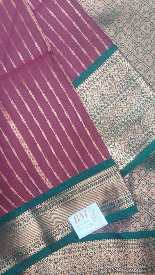 MAROON AND GREEN COMBO SILK SAREE