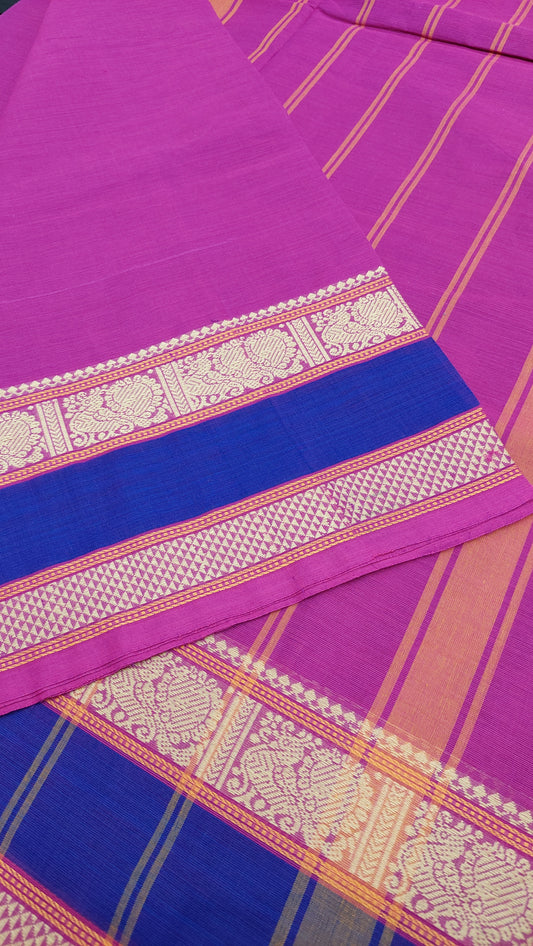 MAGENTA CHETTINADU COTTON SAREE