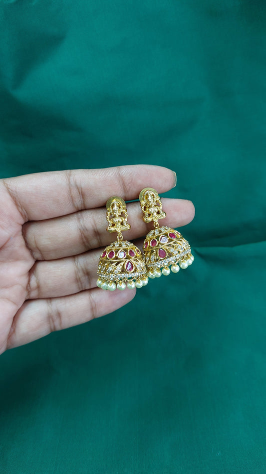 ANTIQUE GOLD A.D. STONE JUMKHAS E0255