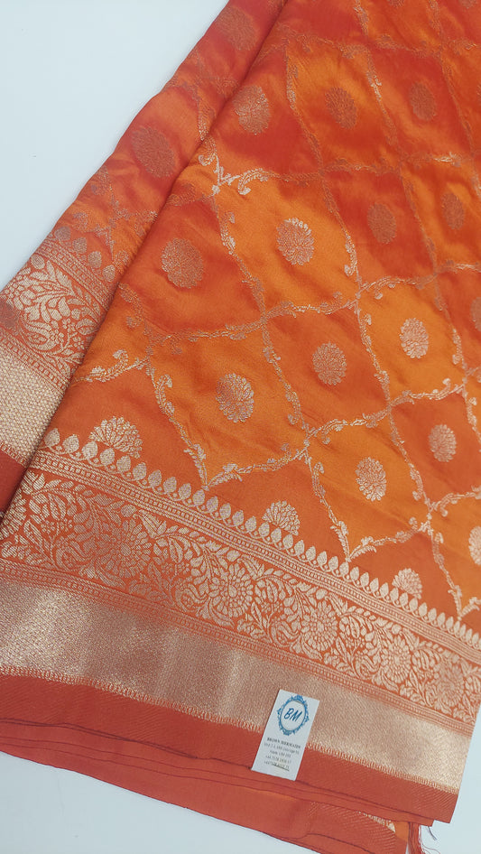 ORANGE DOUBLE TONNE BANARASI