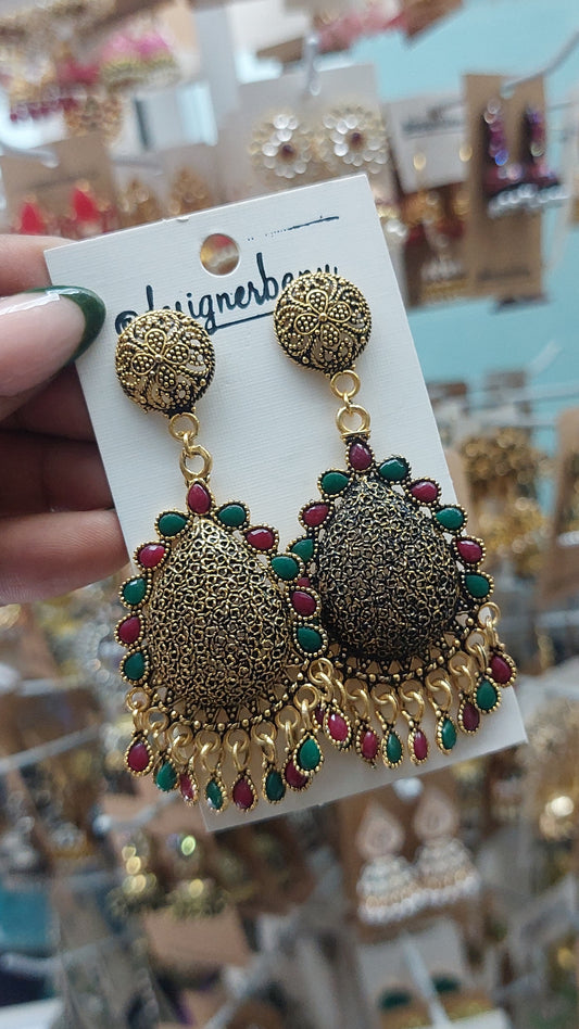 ANTIQUE GOLD EARRINGS E0114
