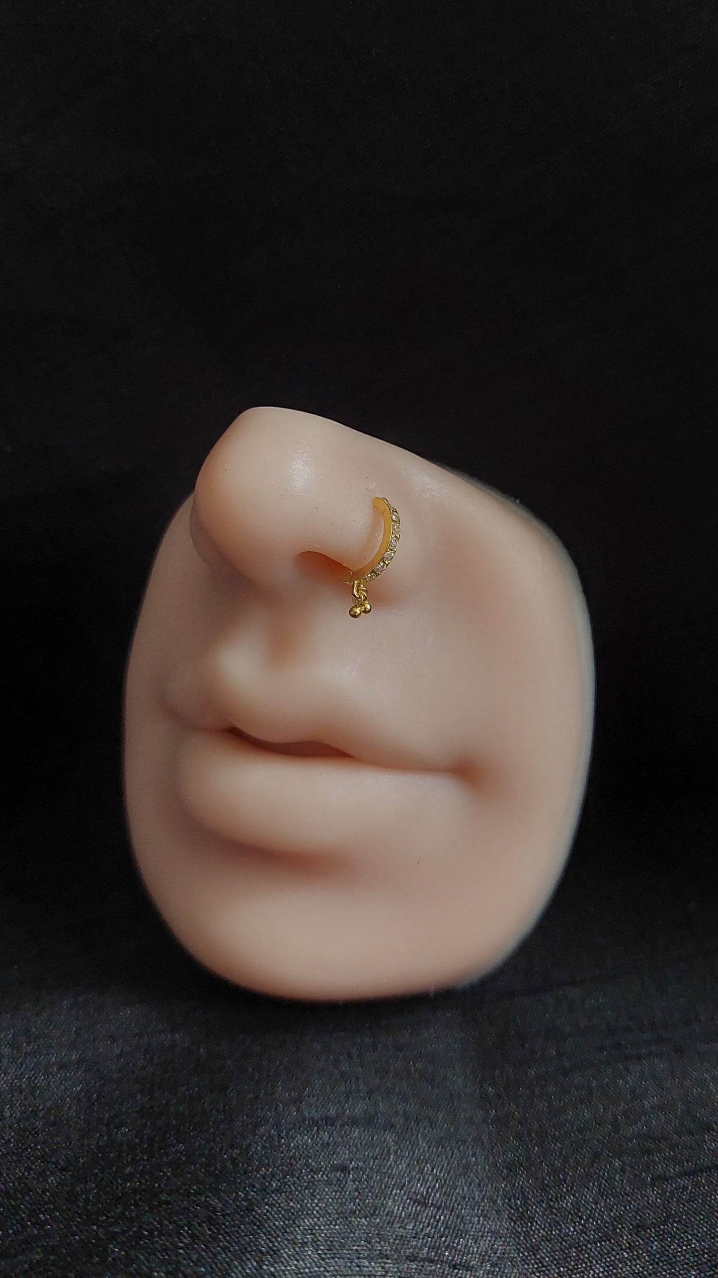18ct Gold | CZ Nose ring | 015