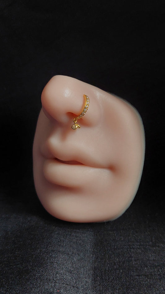 18ct Gold | CZ Nose ring | 017