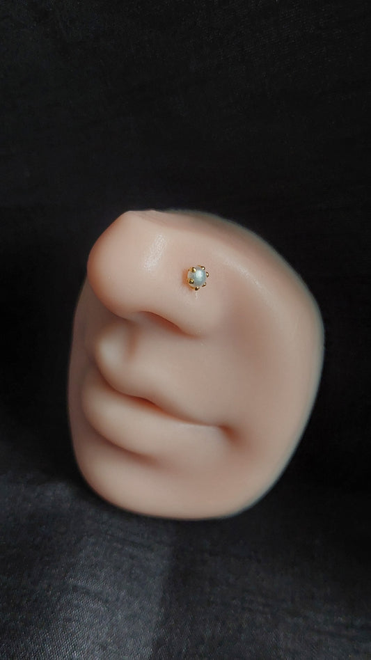 18ct Gold | Pearl Nose Stud | 018