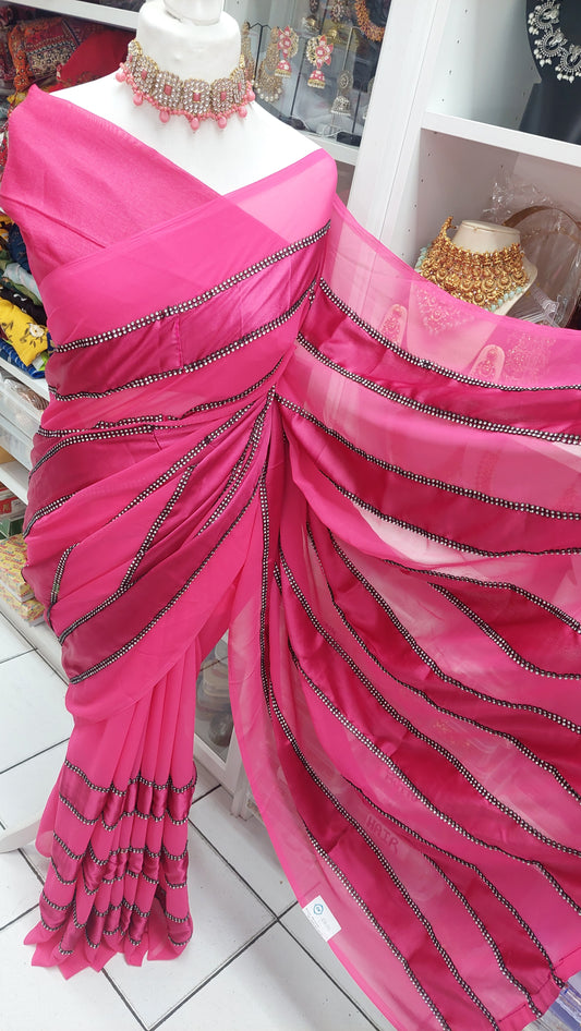 PINK DESIGNER SAREE