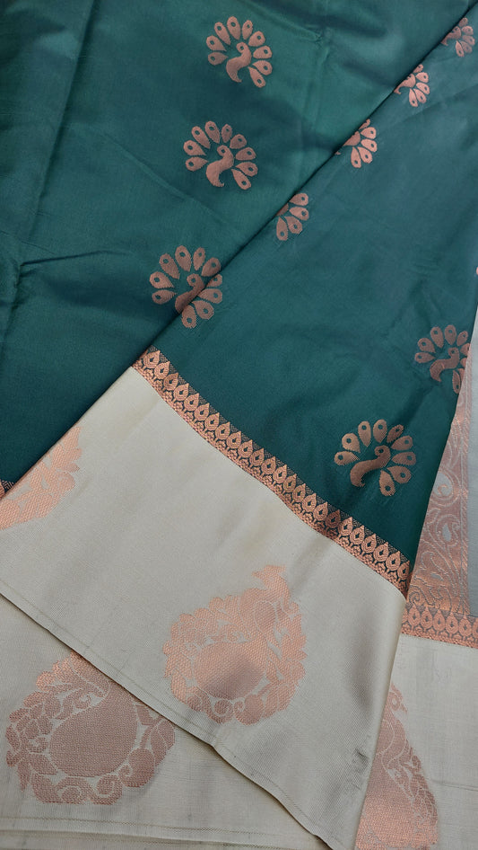 FOREST GREEN SILK SAREE