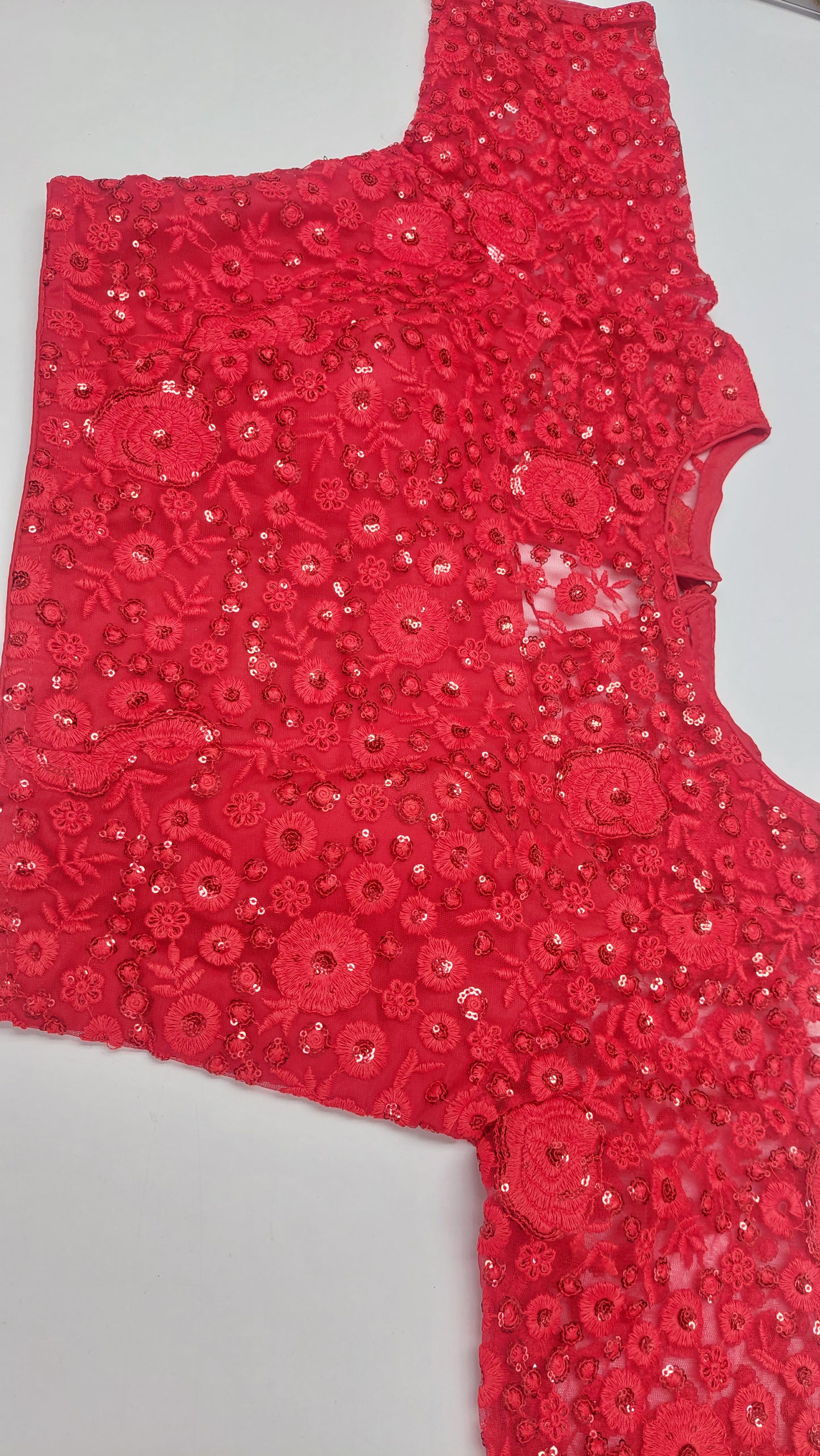 RED NET DESIGNER BLOUSE