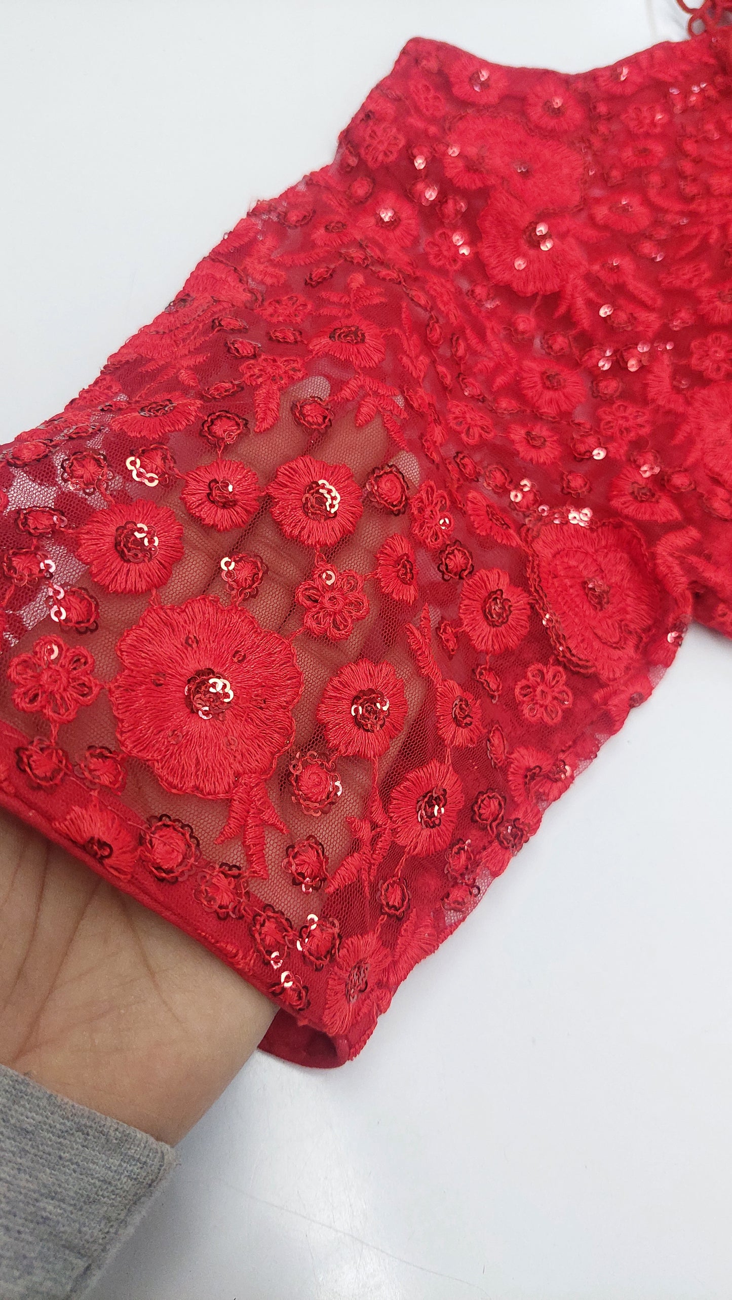 RED NET DESIGNER BLOUSE