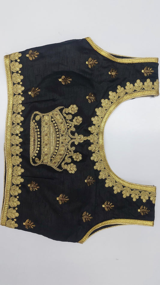 BLACK & GOLD DESIGNER BLOUSE