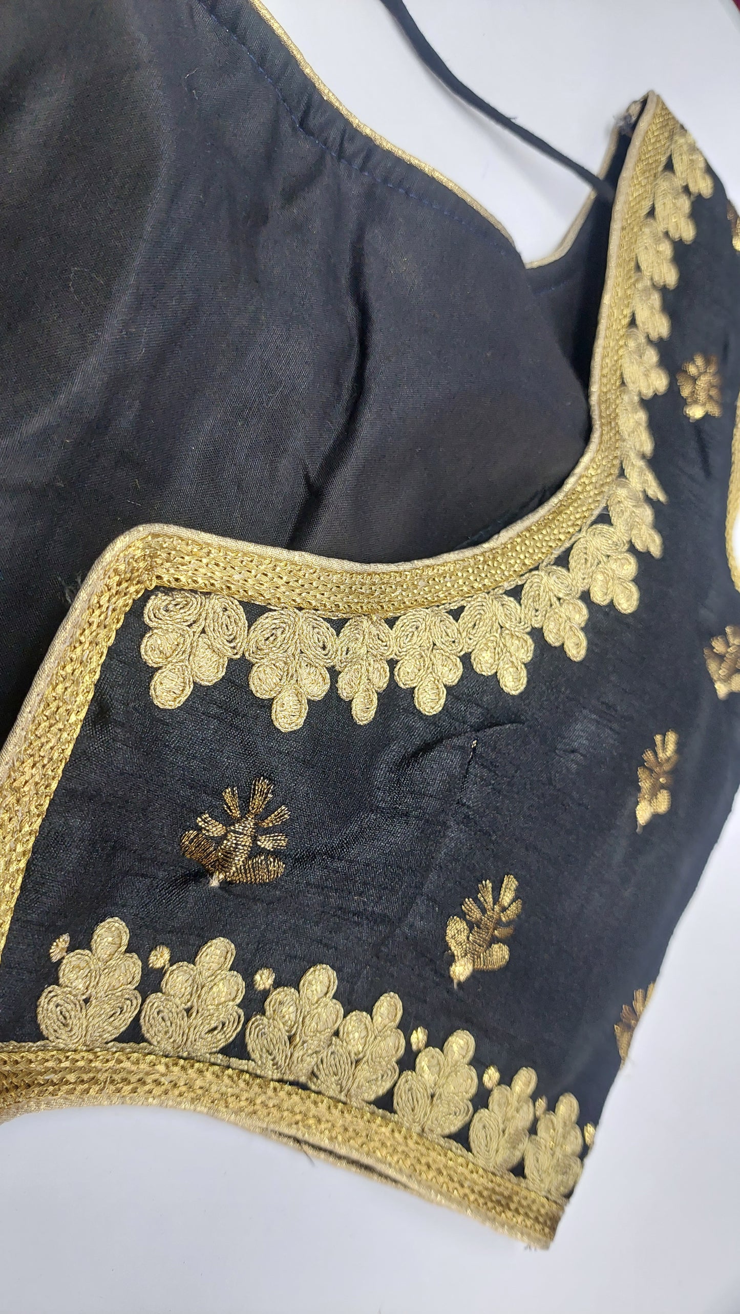 BLACK & GOLD DESIGNER BLOUSE