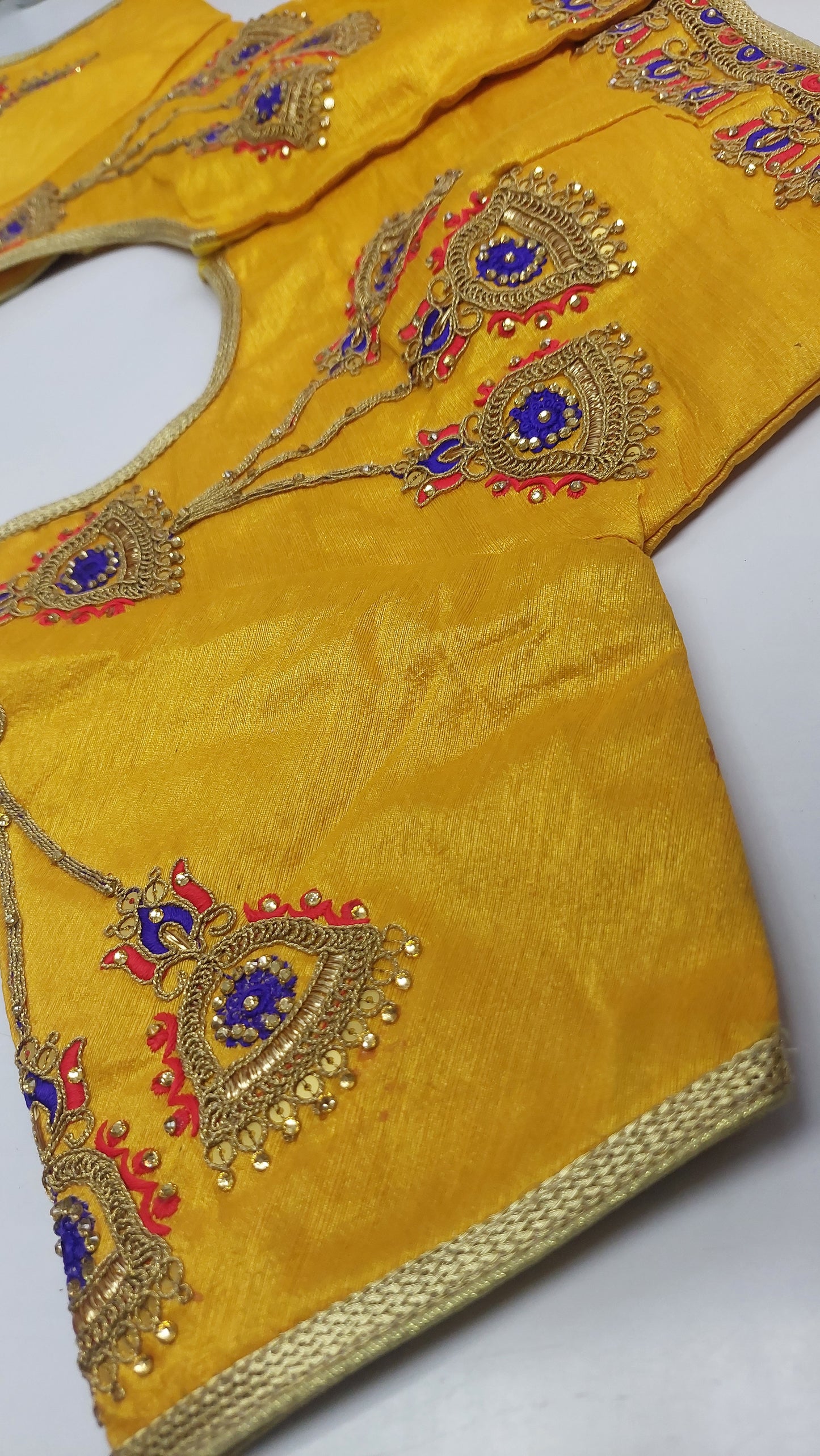 MANGO YELLOW DESIGNER BLOUSE