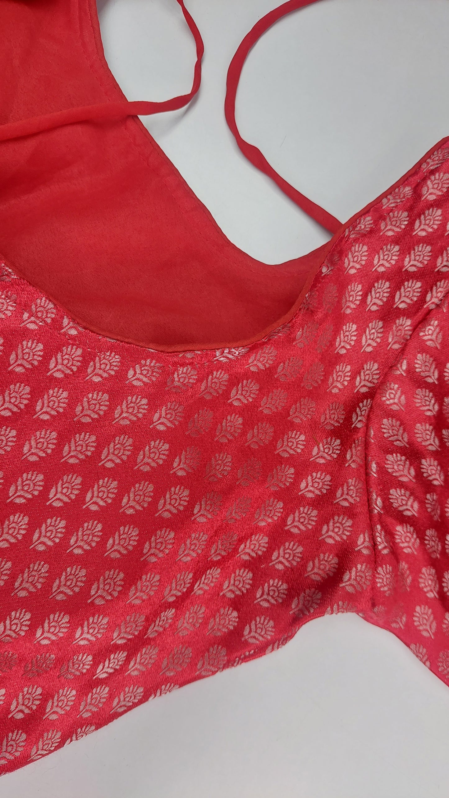 RED & SILVER DESIGNER BLOUSE