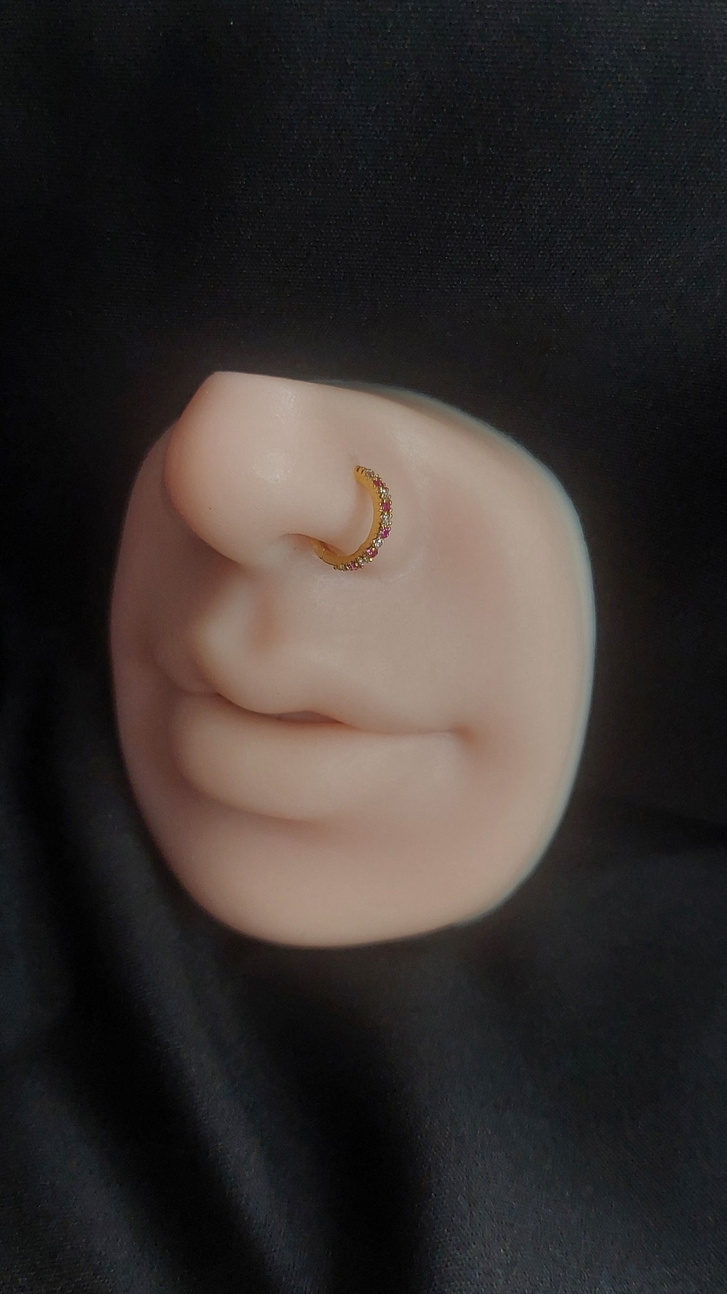 18ct Gold | CZ Nose Ring | 021