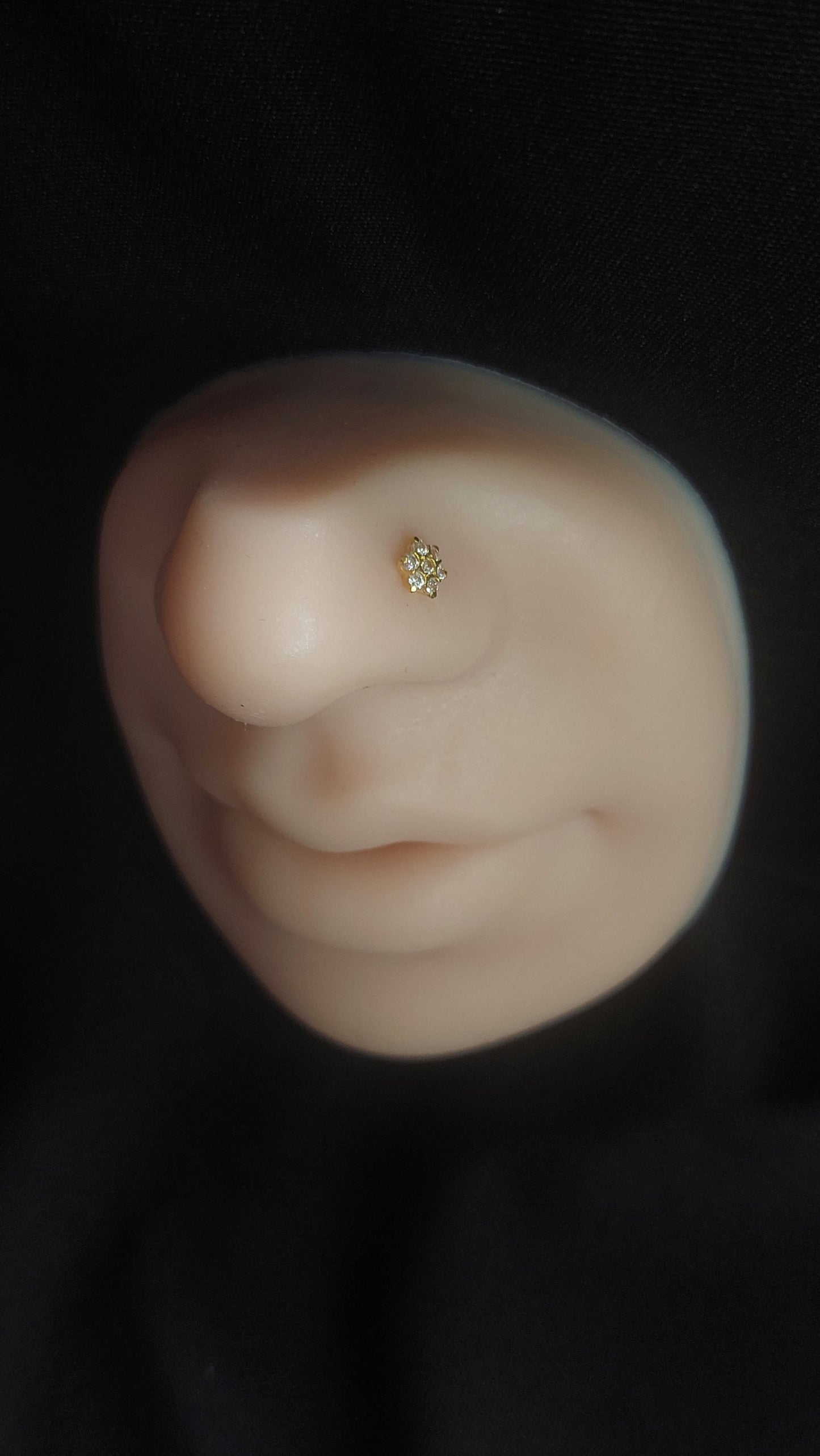 18ct Gold | CZ Nose Stud | 025