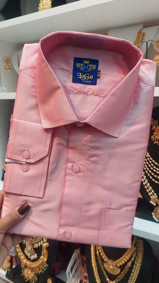 ORIENTAL PINK SILK SHIRT