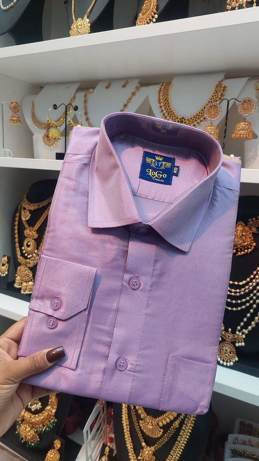 LAVENDER SILK SHIRT