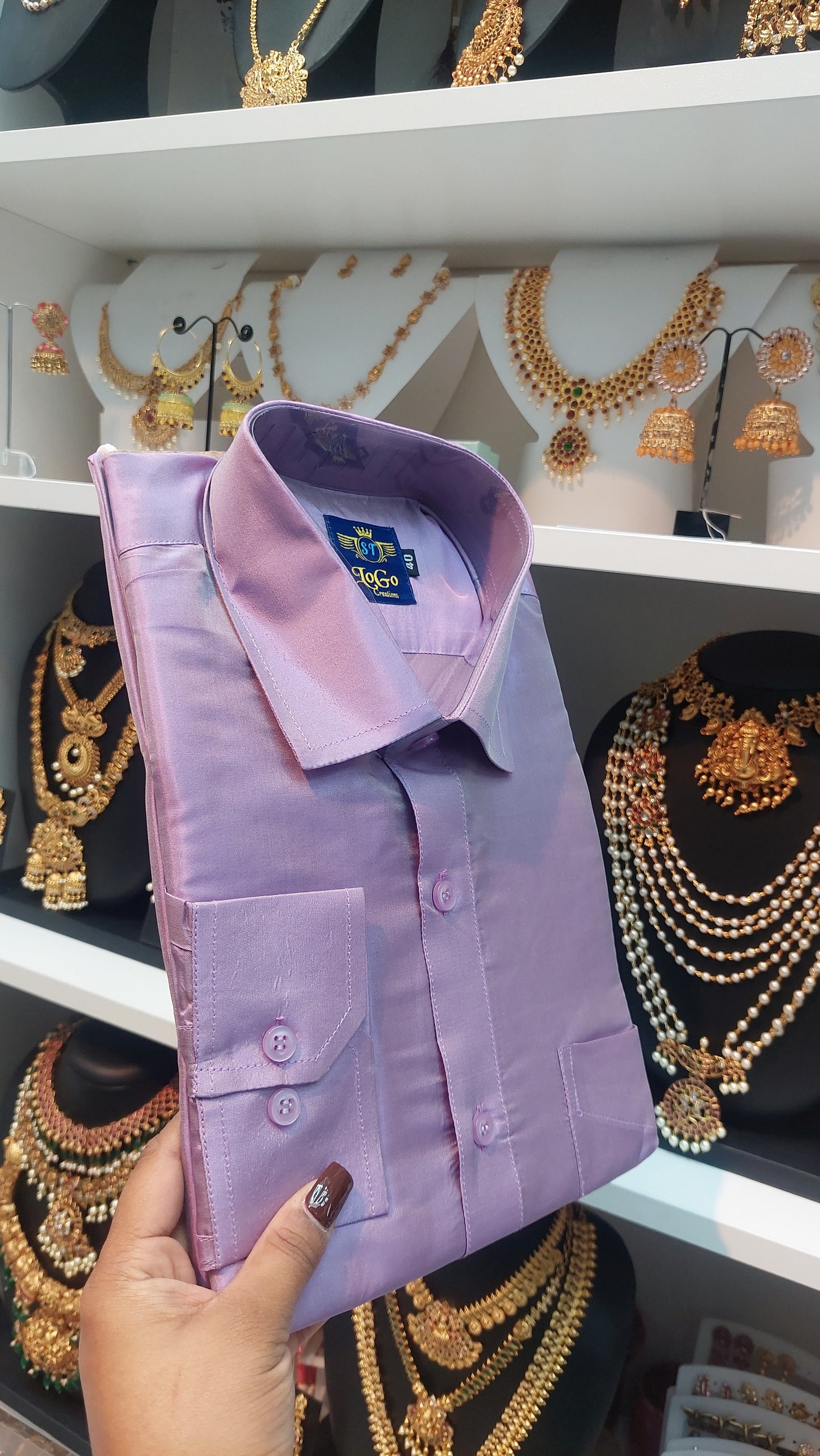 LAVENDER SILK SHIRT