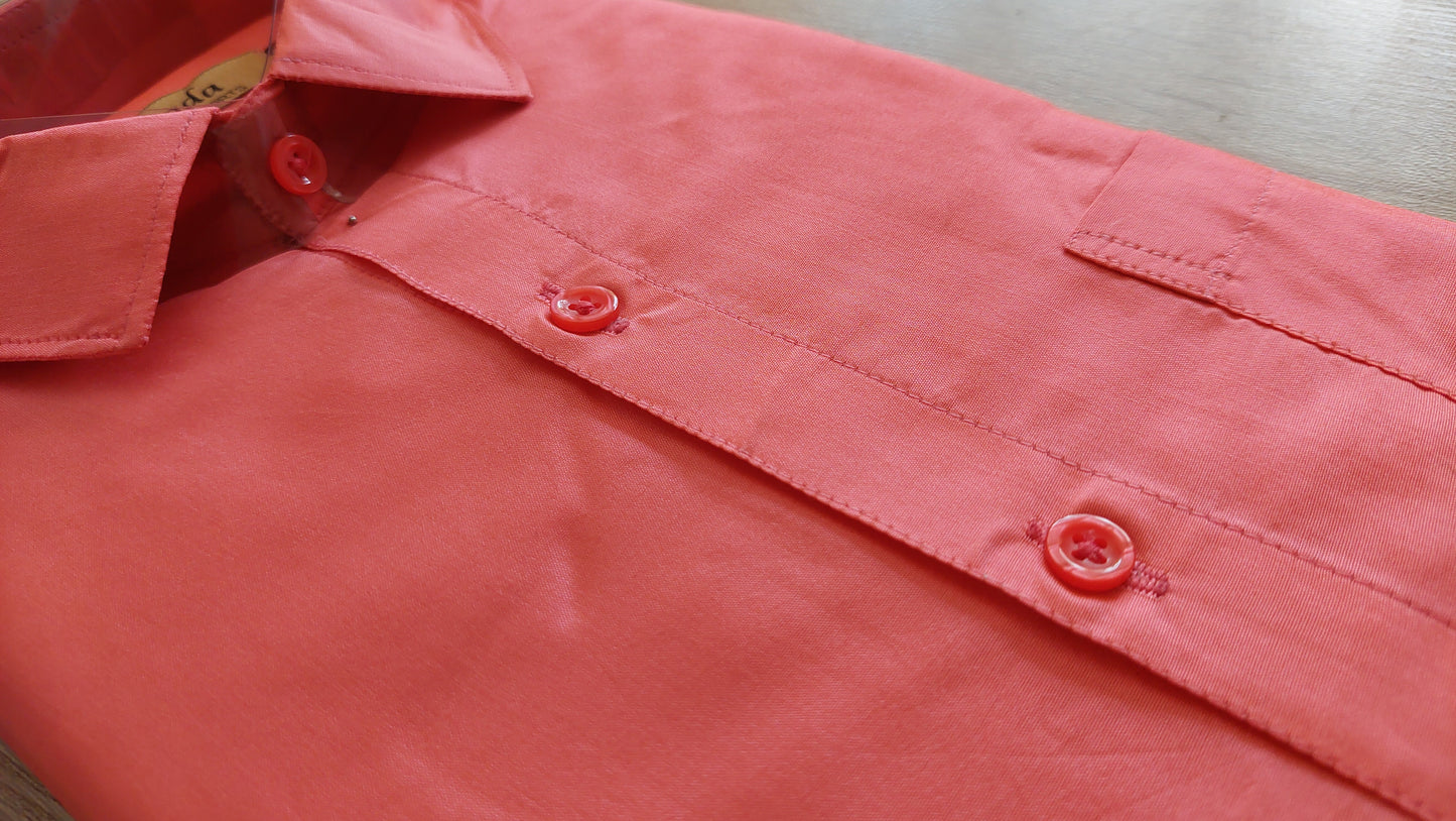 PINK SHERBET SILK SHIRT