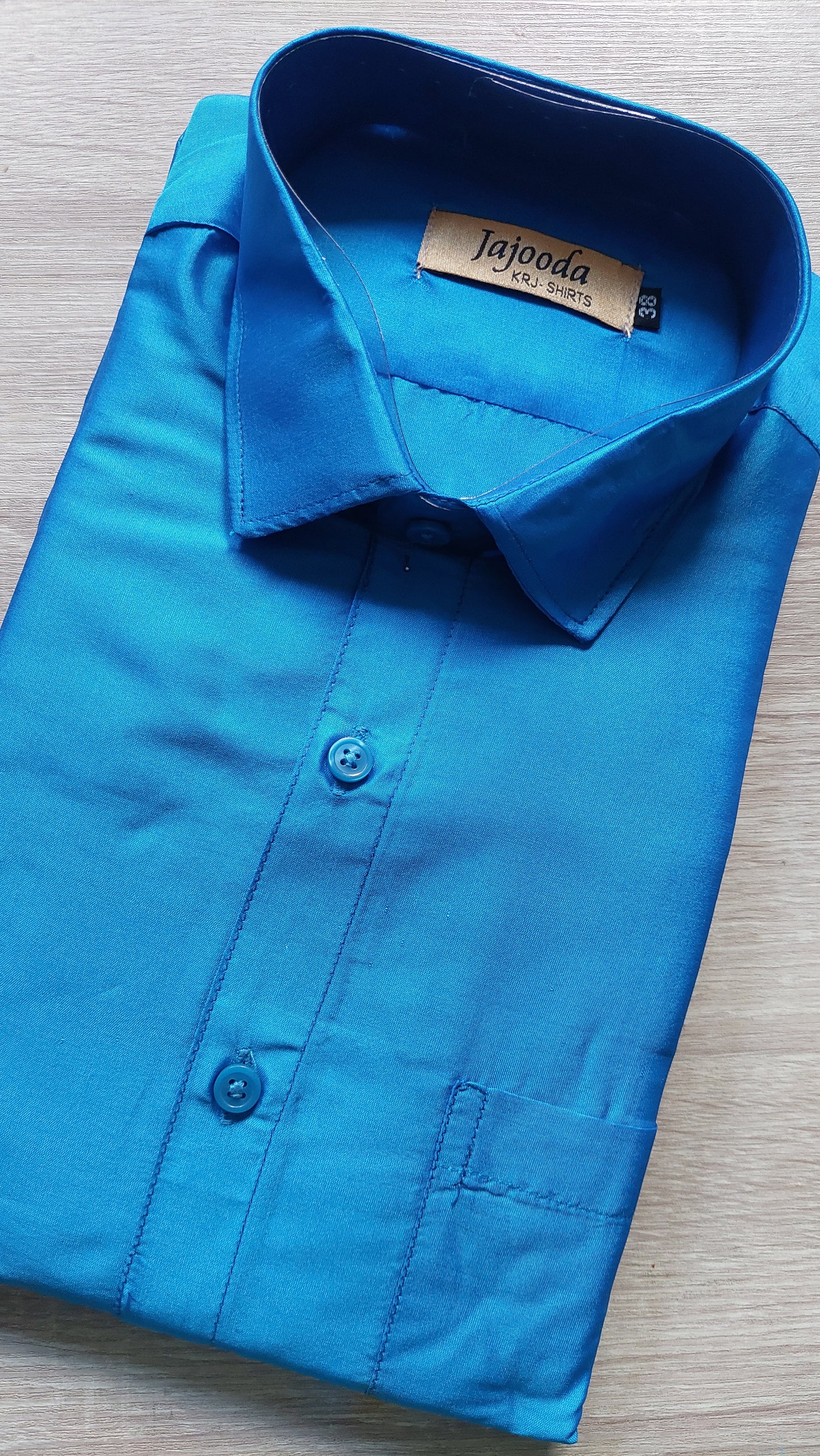 BUTTERFLY BLUE SILK SHIRT