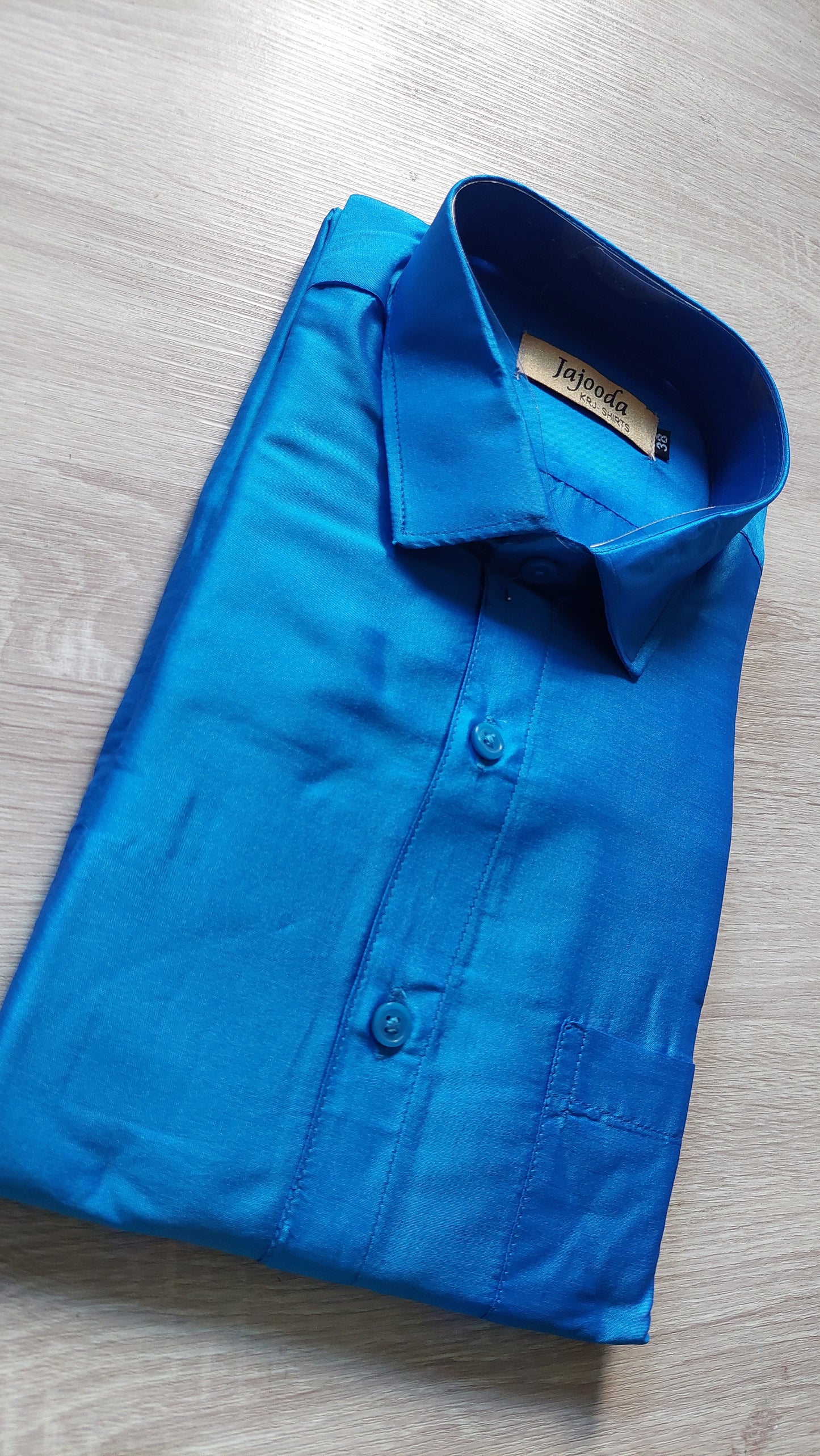 BUTTERFLY BLUE SILK SHIRT