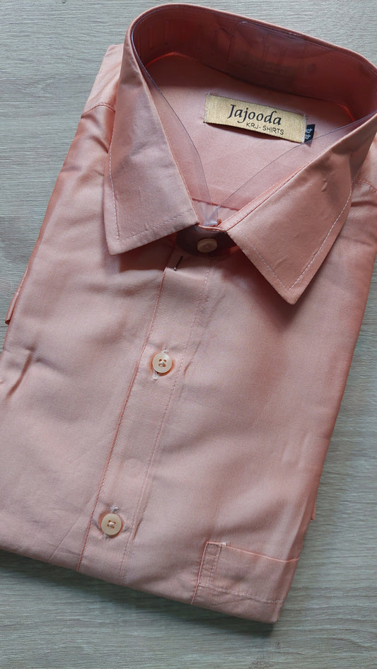 OYSTER PINK SILK SHIRT