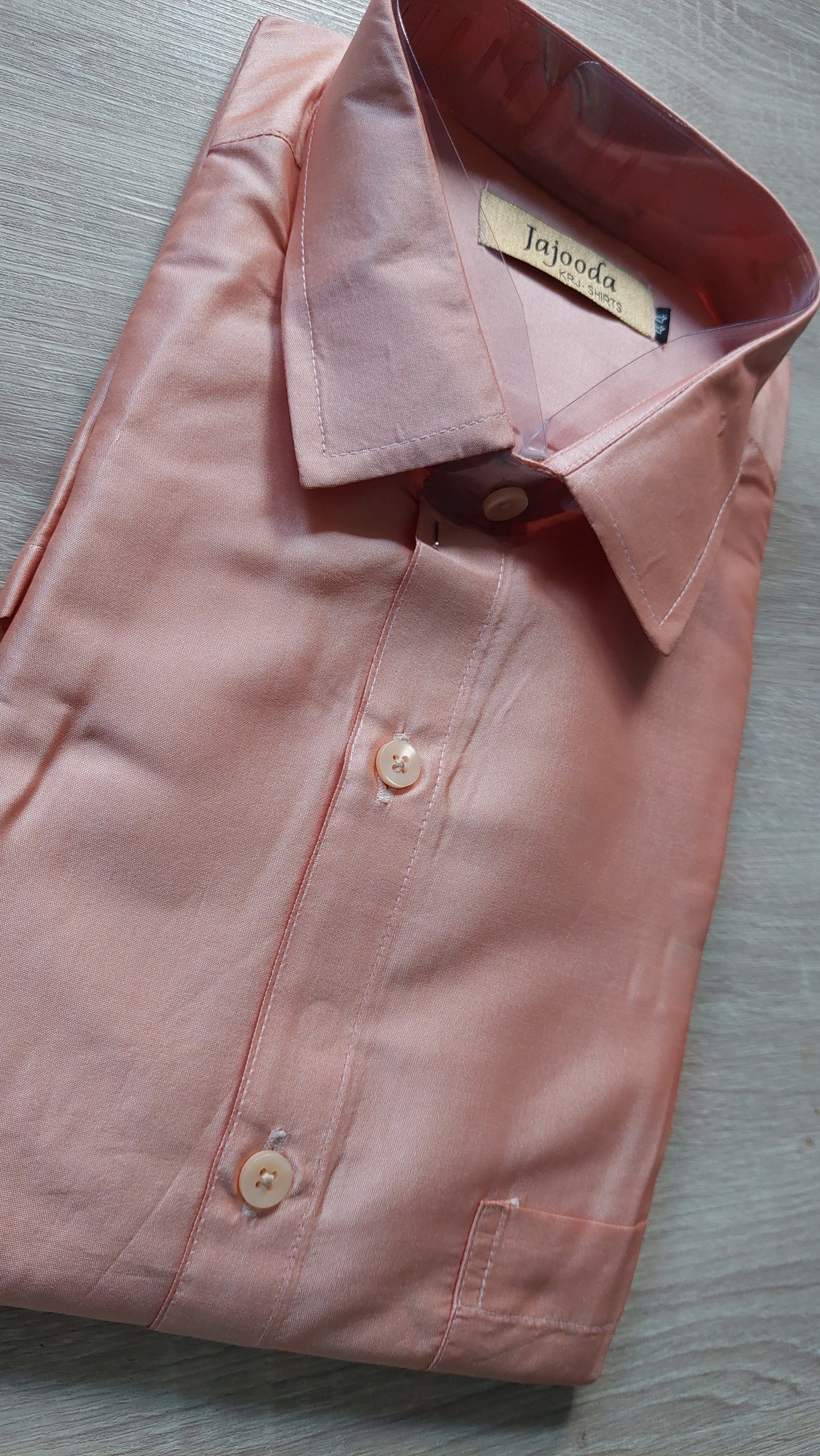 OYSTER PINK SILK SHIRT