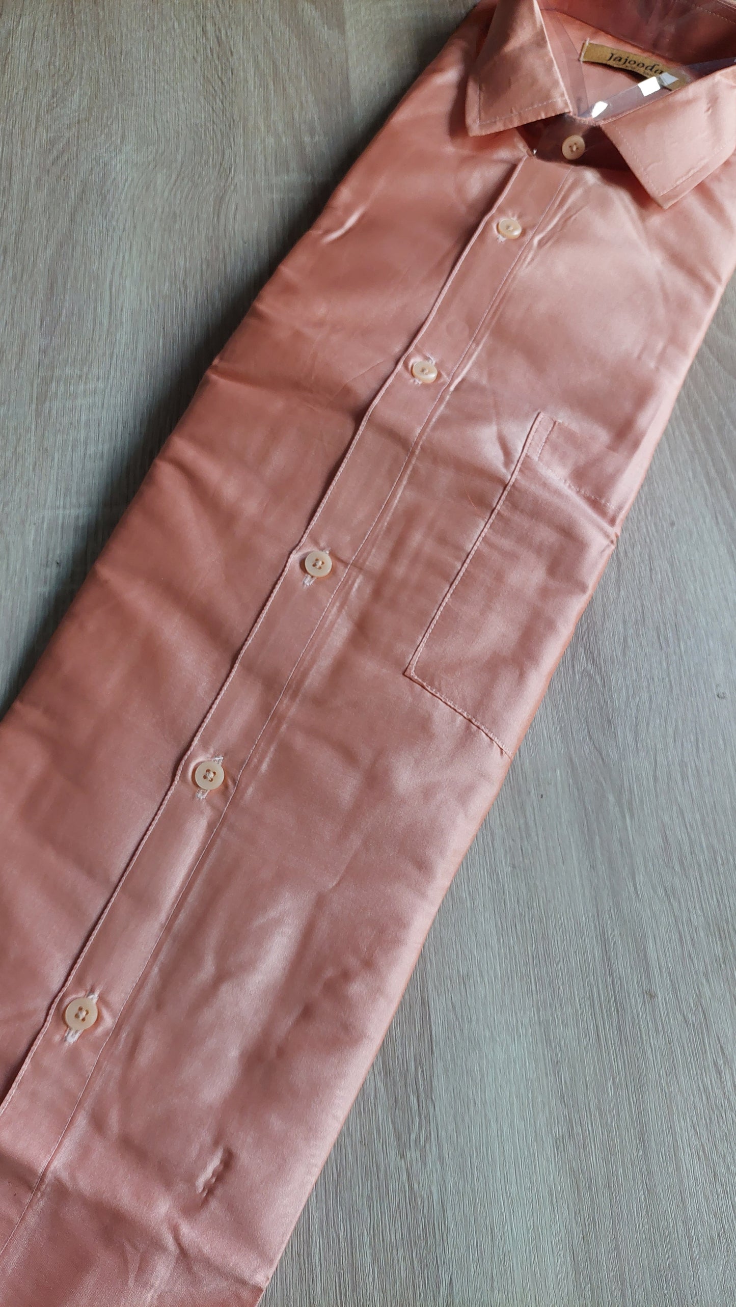 OYSTER PINK SILK SHIRT