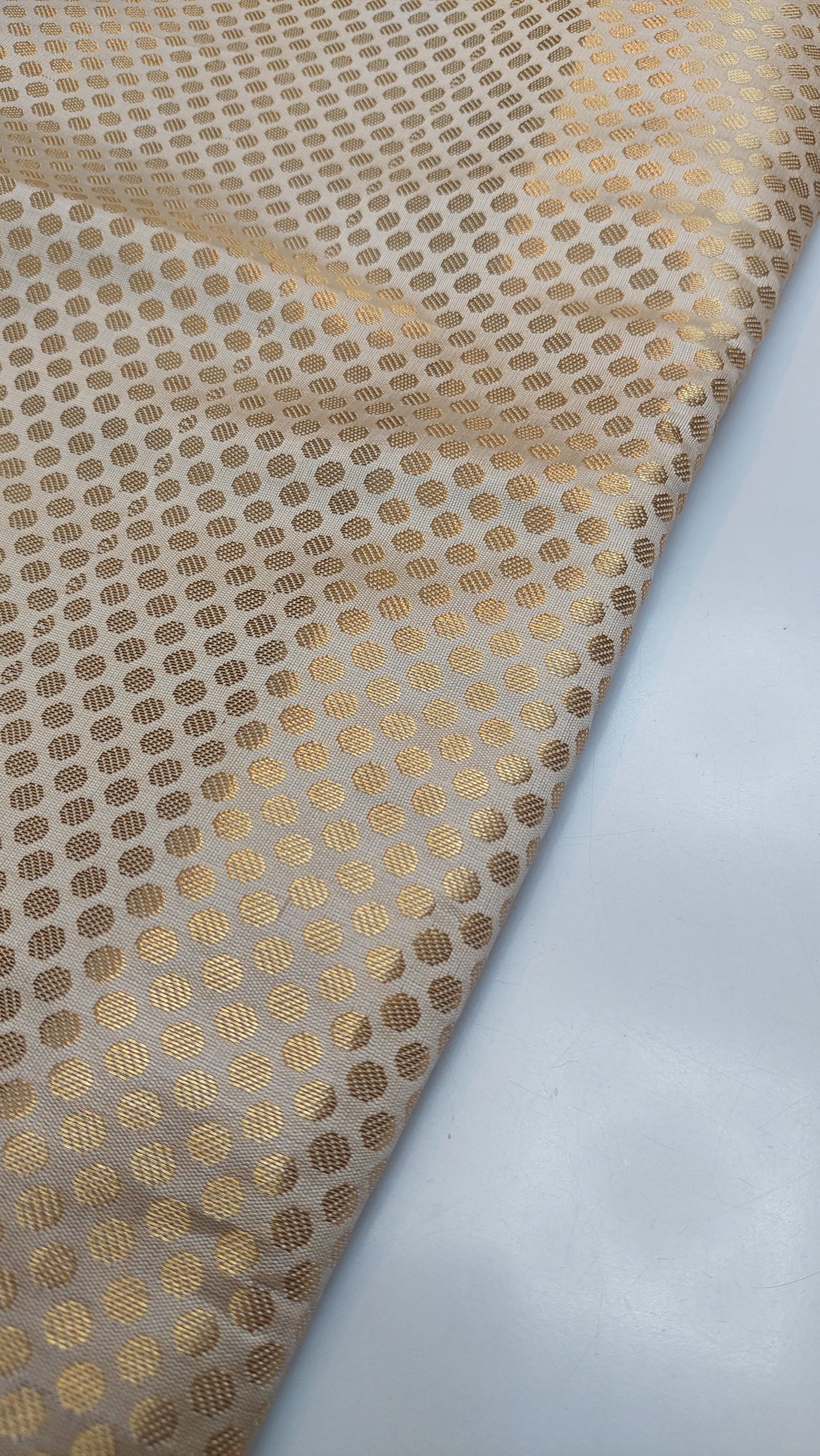 GOLD & OFF WHITE BROCADE MATERIAL