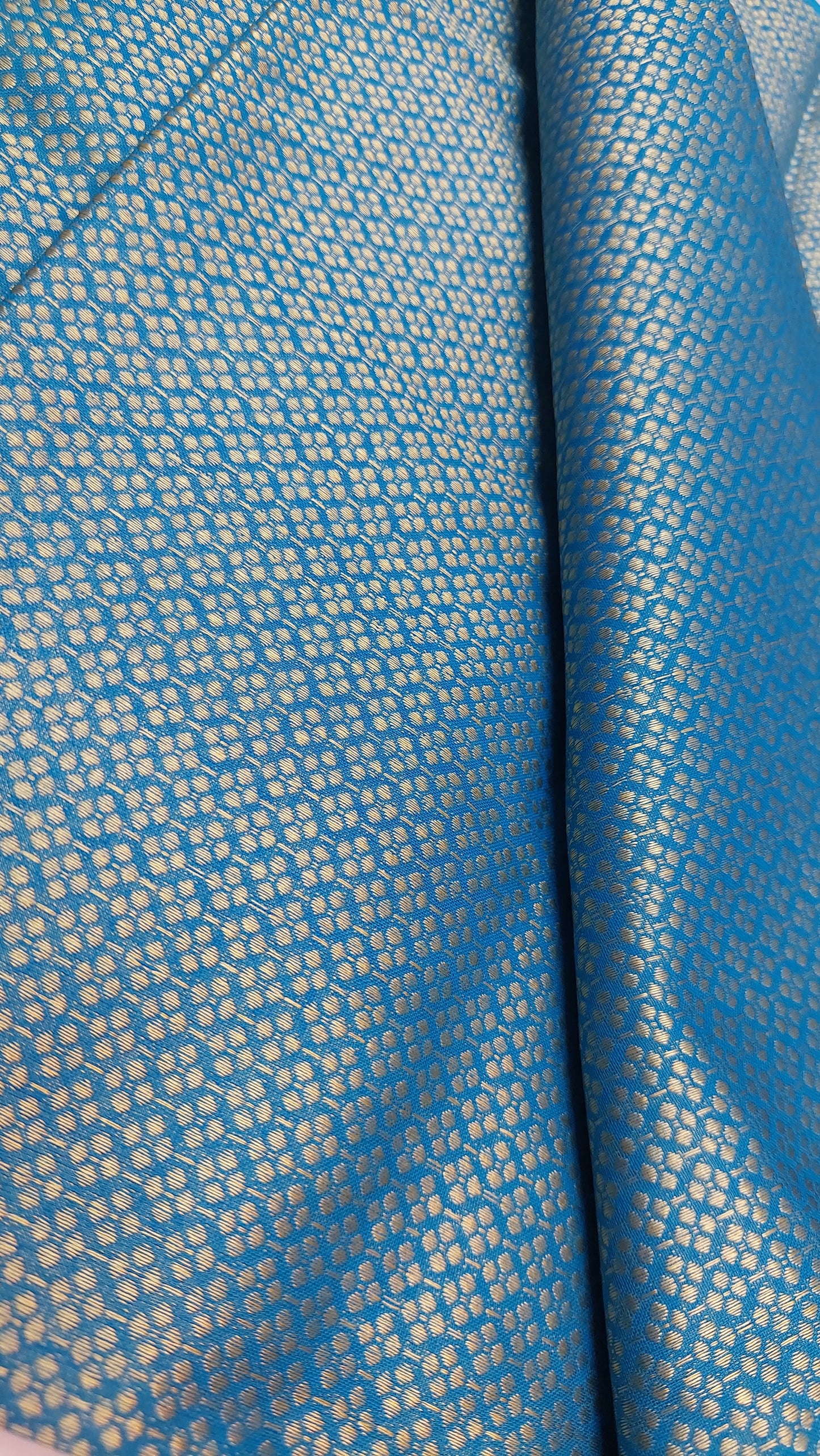 SKY BLUE BROCADE MATERIAL