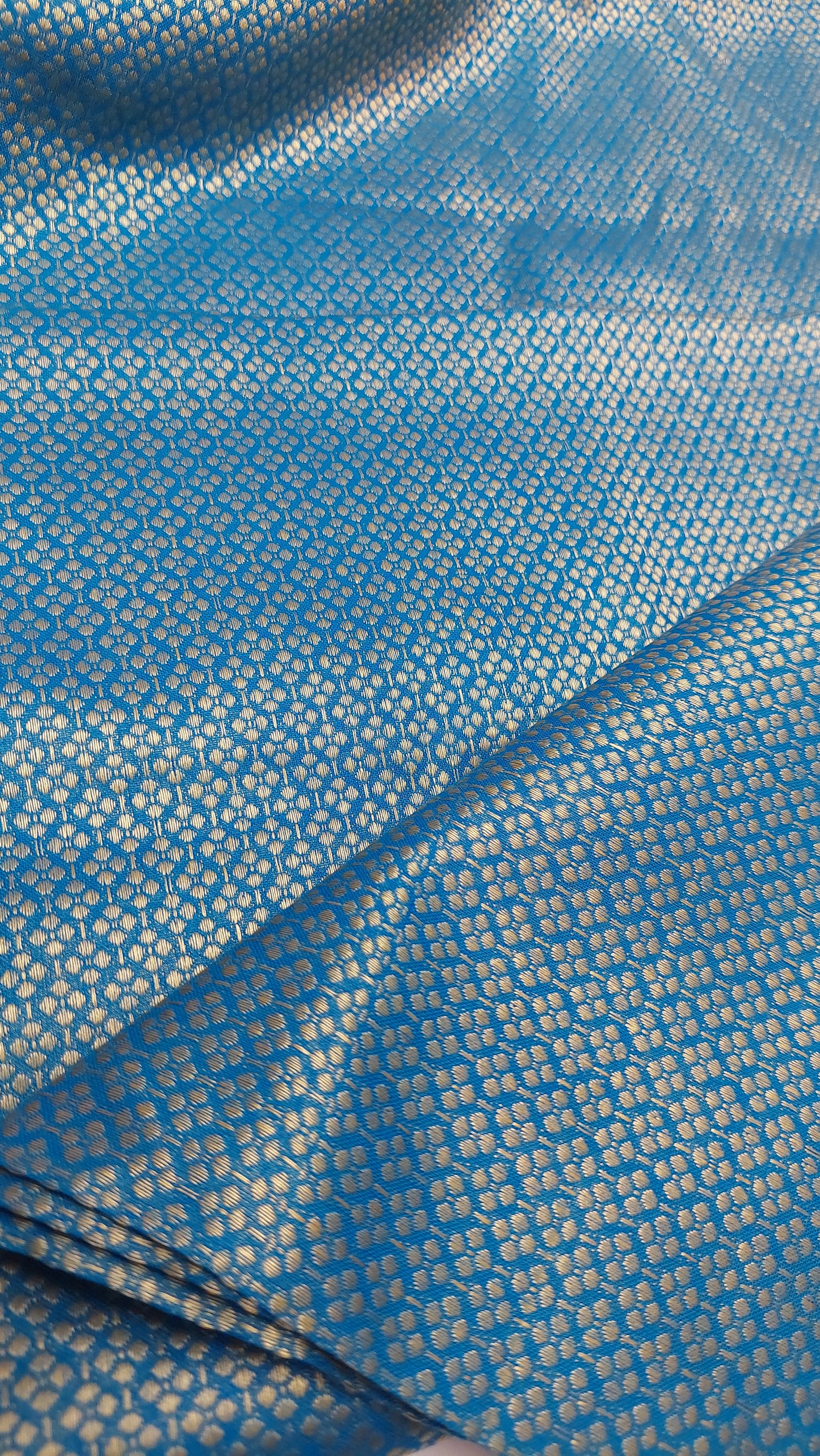 SKY BLUE BROCADE MATERIAL