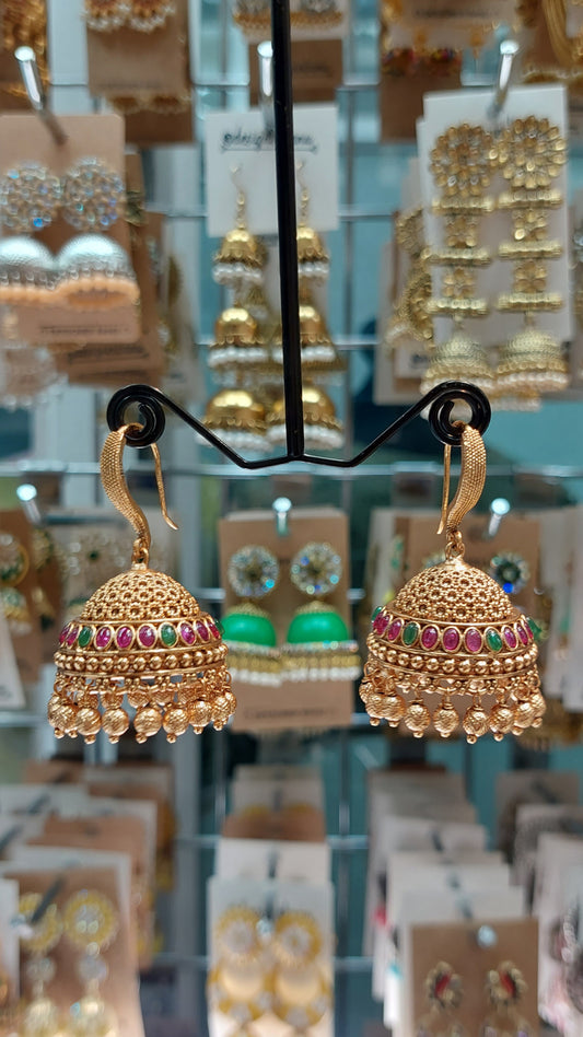 ANTIQUE GOLD JUMKHAS E0271