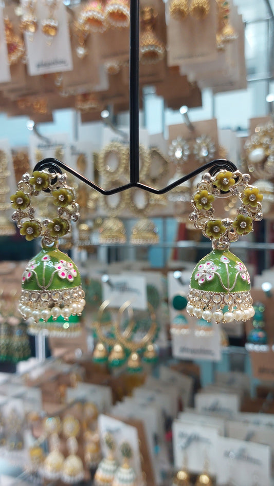 HAND PAINTED GREEN JUMKHAS