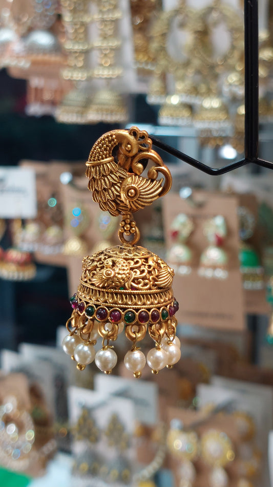 ANTIQUE GOLD JUMKHAS E0280