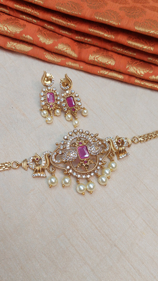 ANTIQUE GOLD CHOKER SET