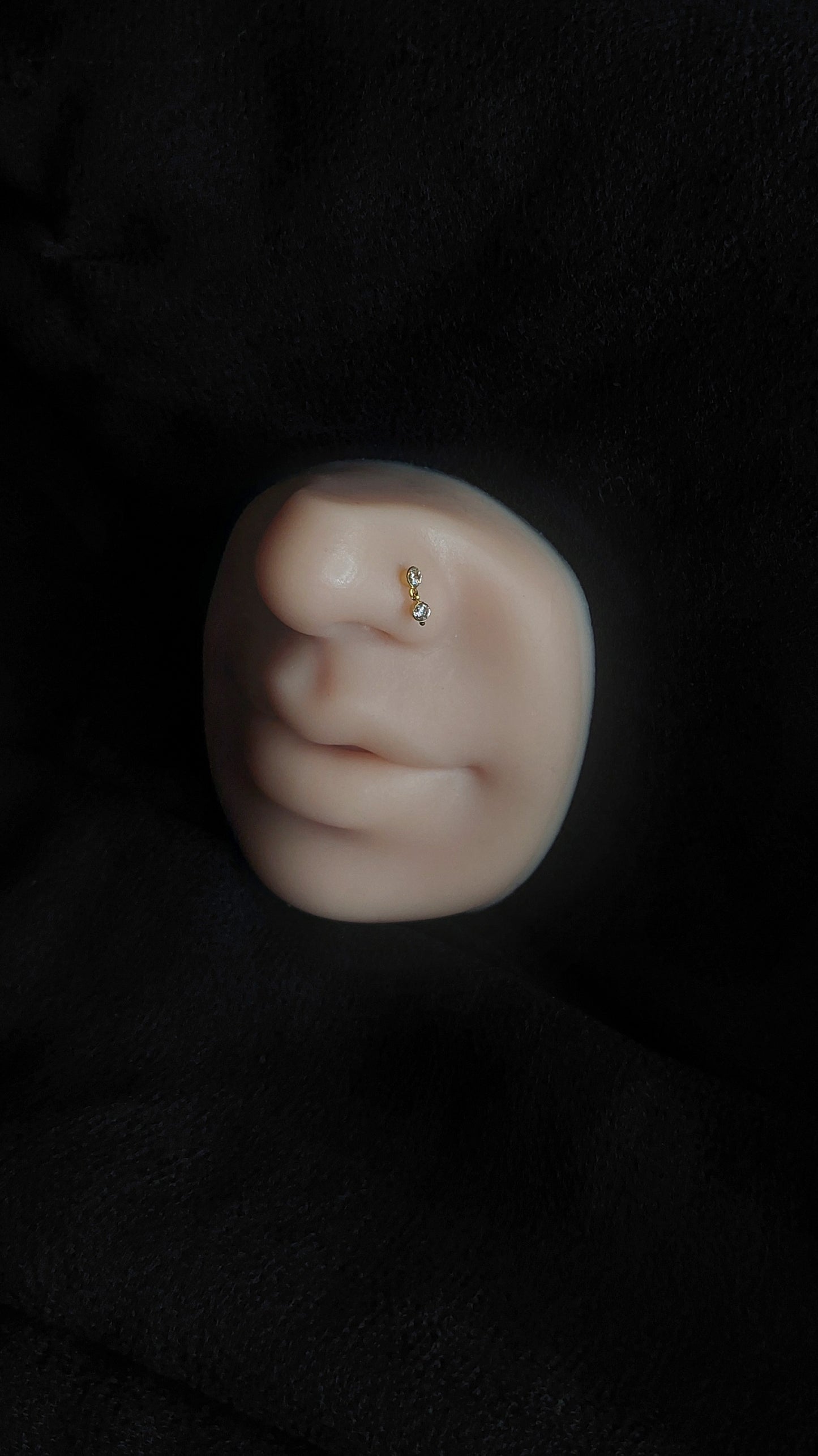 22ct Gold | CZ Nose Stud | 030