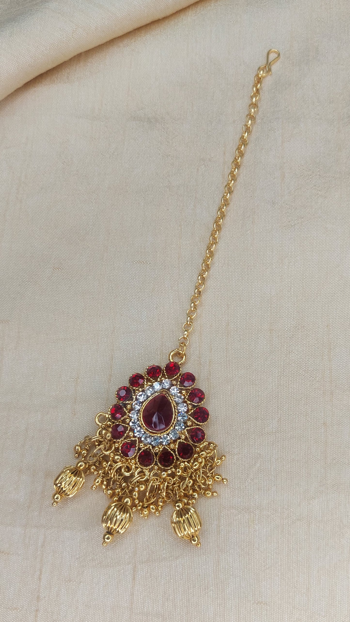 GOLD & DEEP RED TIKKHA DB0075