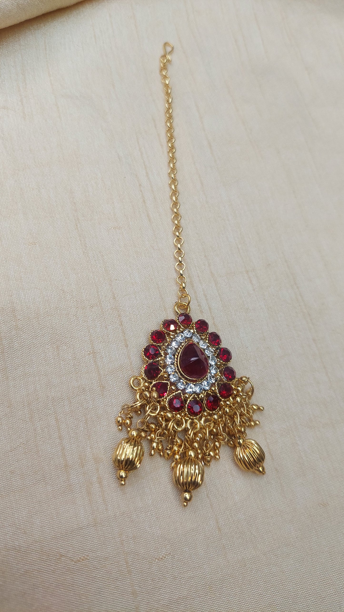 GOLD & DEEP RED TIKKHA DB0075