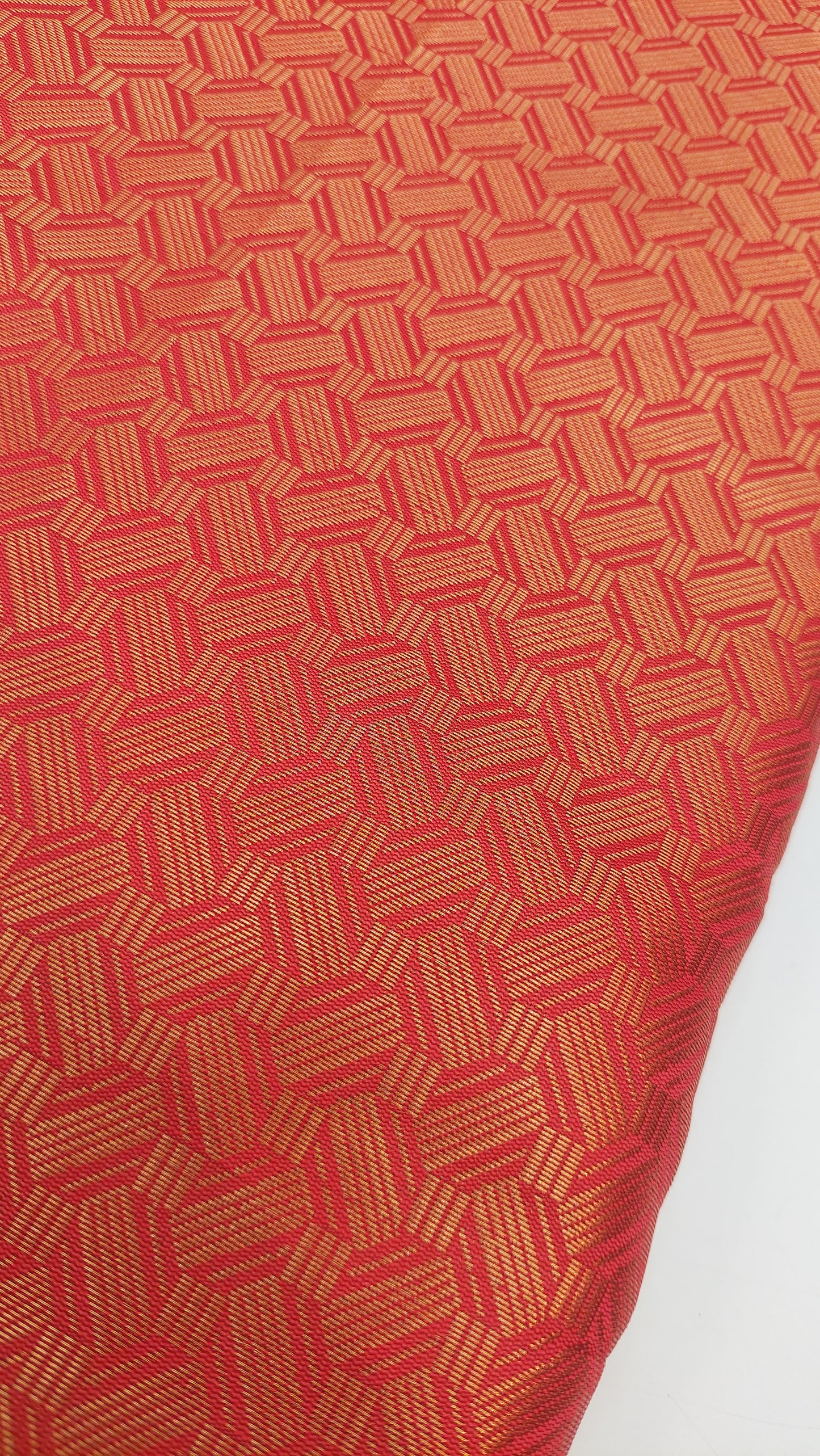 TABASCO RED BROCADE MATERIAL