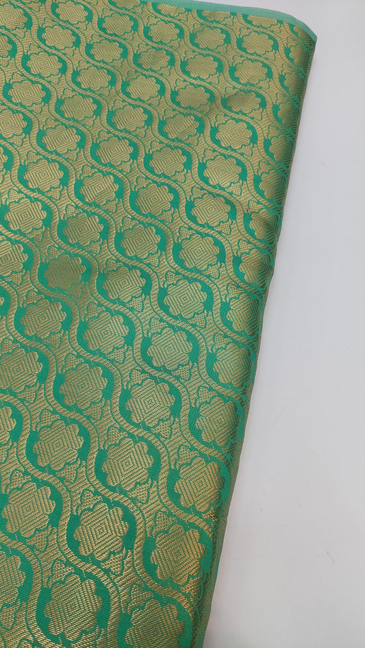 MINT GREEN BROCADE MATERIAL