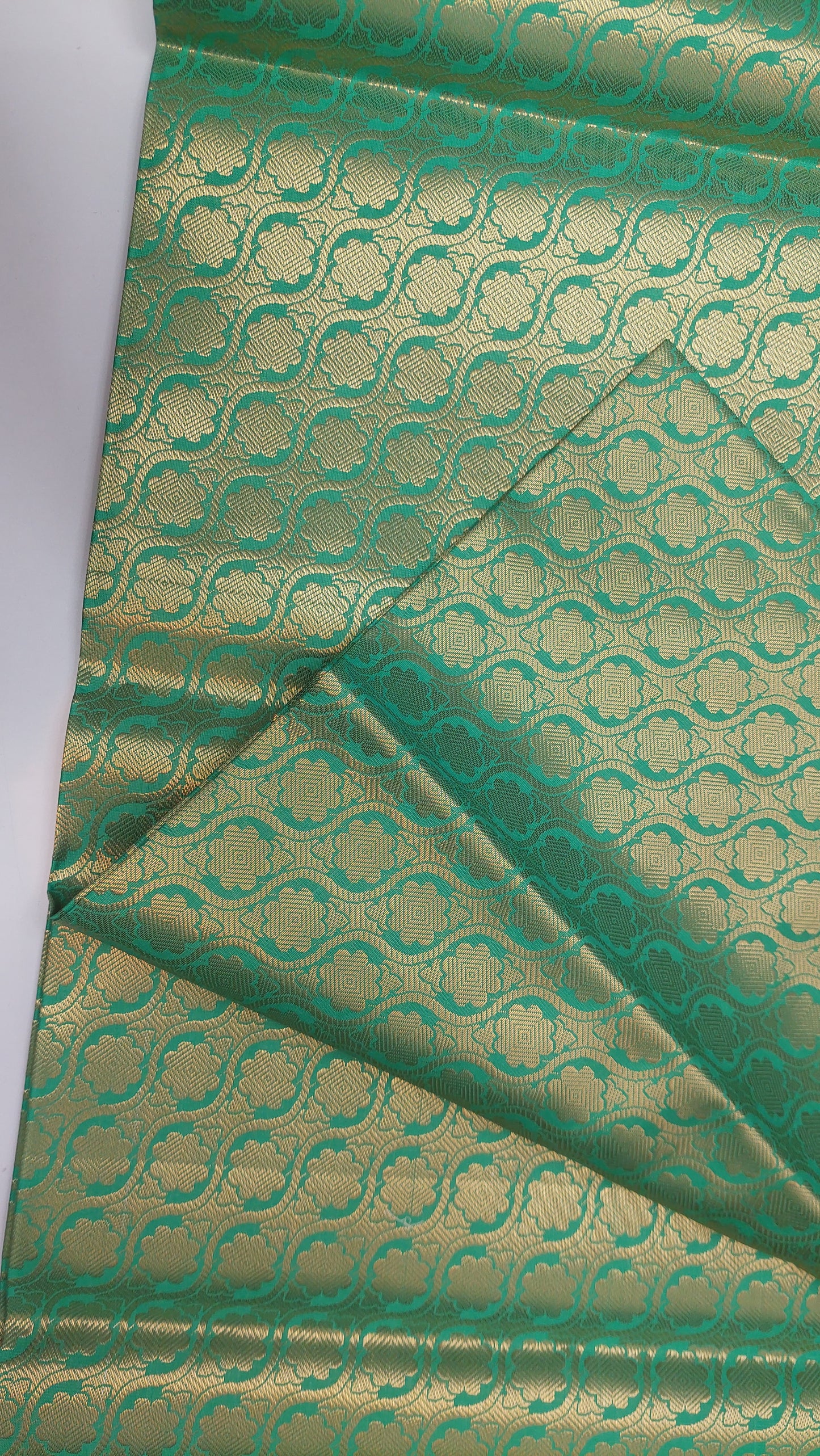 MINT GREEN BROCADE MATERIAL