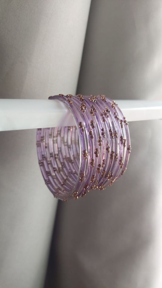 RAIN DROP BANGLES (LILAC)