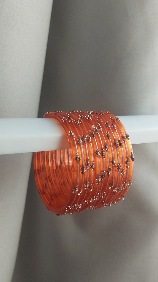 RAIN DROP BANGLES (ORANGE)
