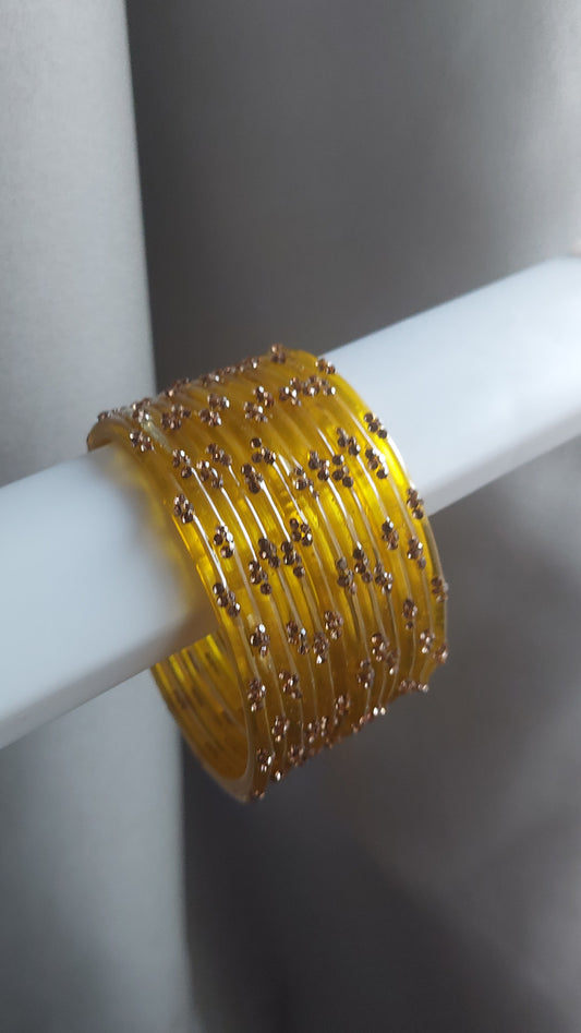 RAIN DROP BANGLES(YELLOW)