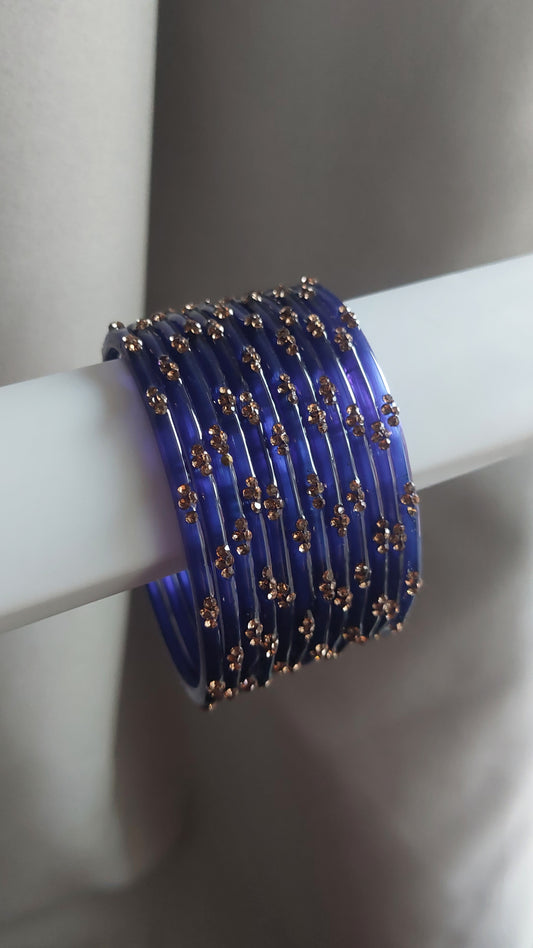 RAIN DROP BANGLES (BLUE)